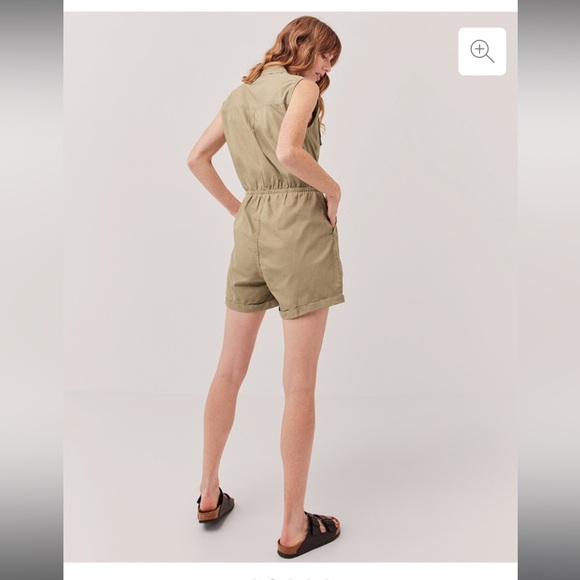 NWT Pact Chambray Sleeveless Romper - Picture 3 of 6